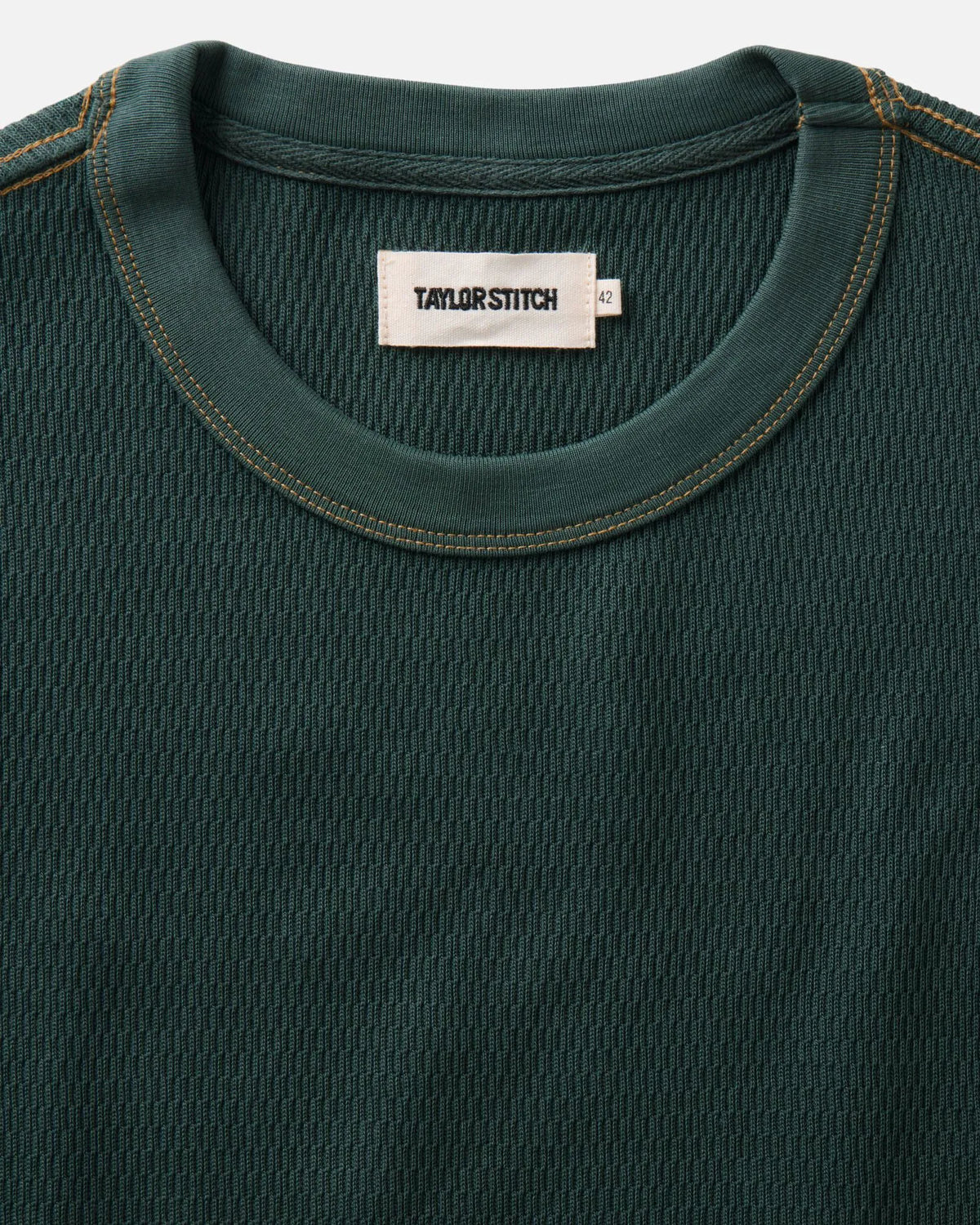 The Organic Cotton Short Sleeve Crew in Dark Forest Waffle