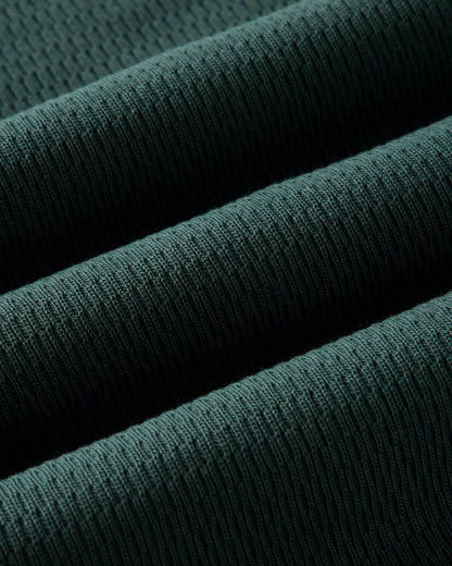 The Organic Cotton Short Sleeve Crew in Dark Forest Waffle