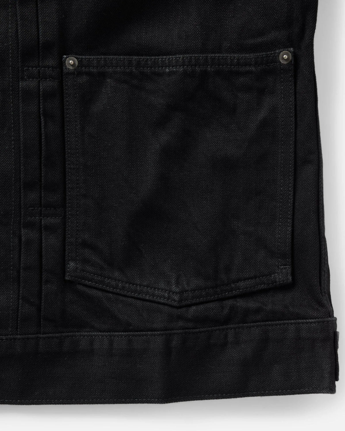 The Ryder Jacket in Rinsed Black Organic Selvedge