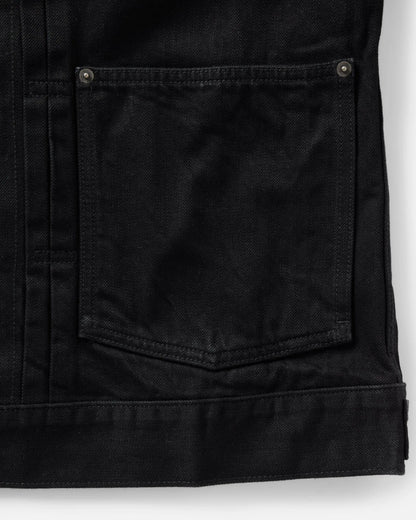 The Ryder Jacket in Rinsed Black Organic Selvedge