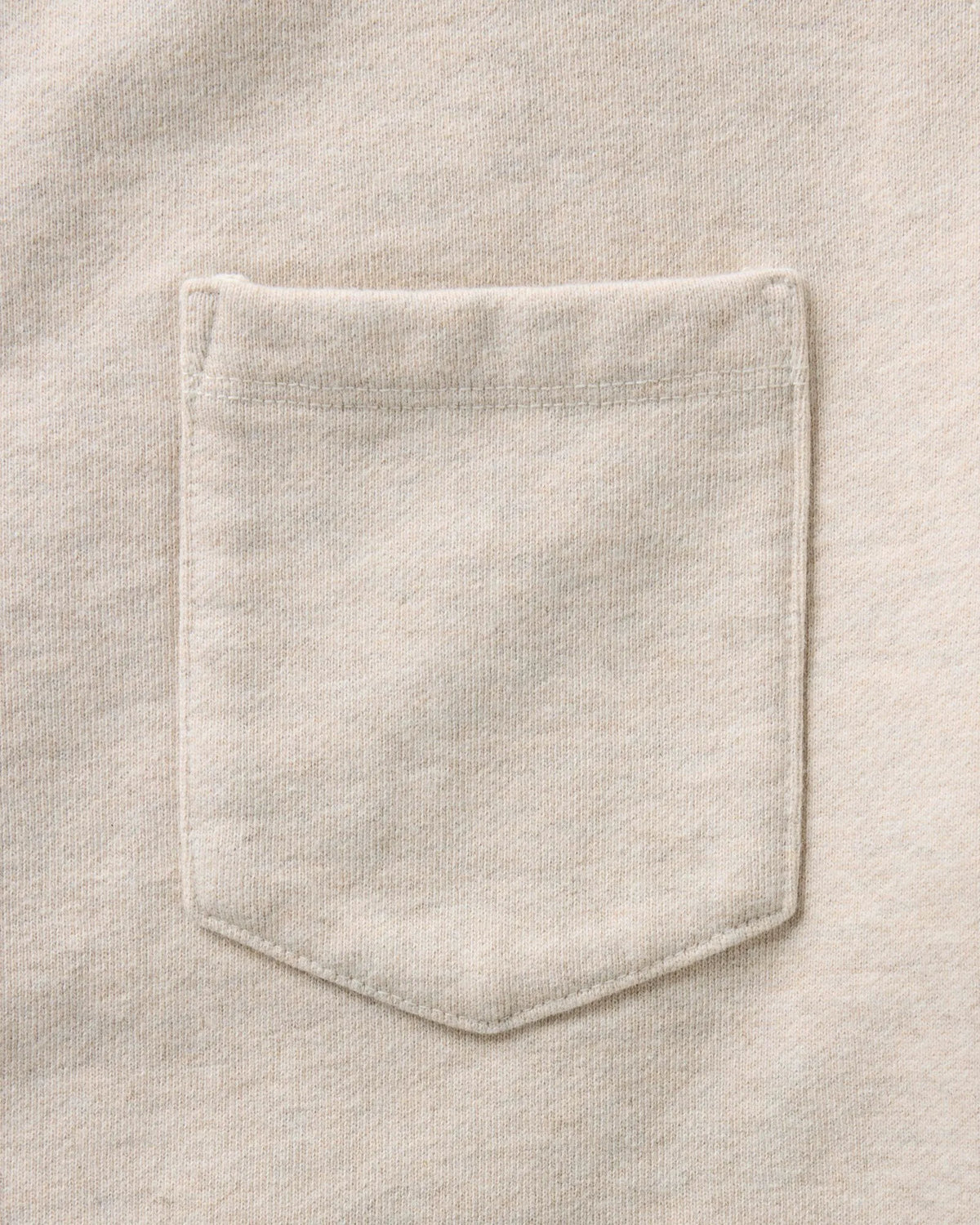 The Short Sleeve Sunset Crew in Heather Oat Terry