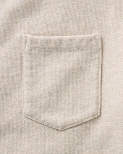 The Short Sleeve Sunset Crew in Heather Oat Terry