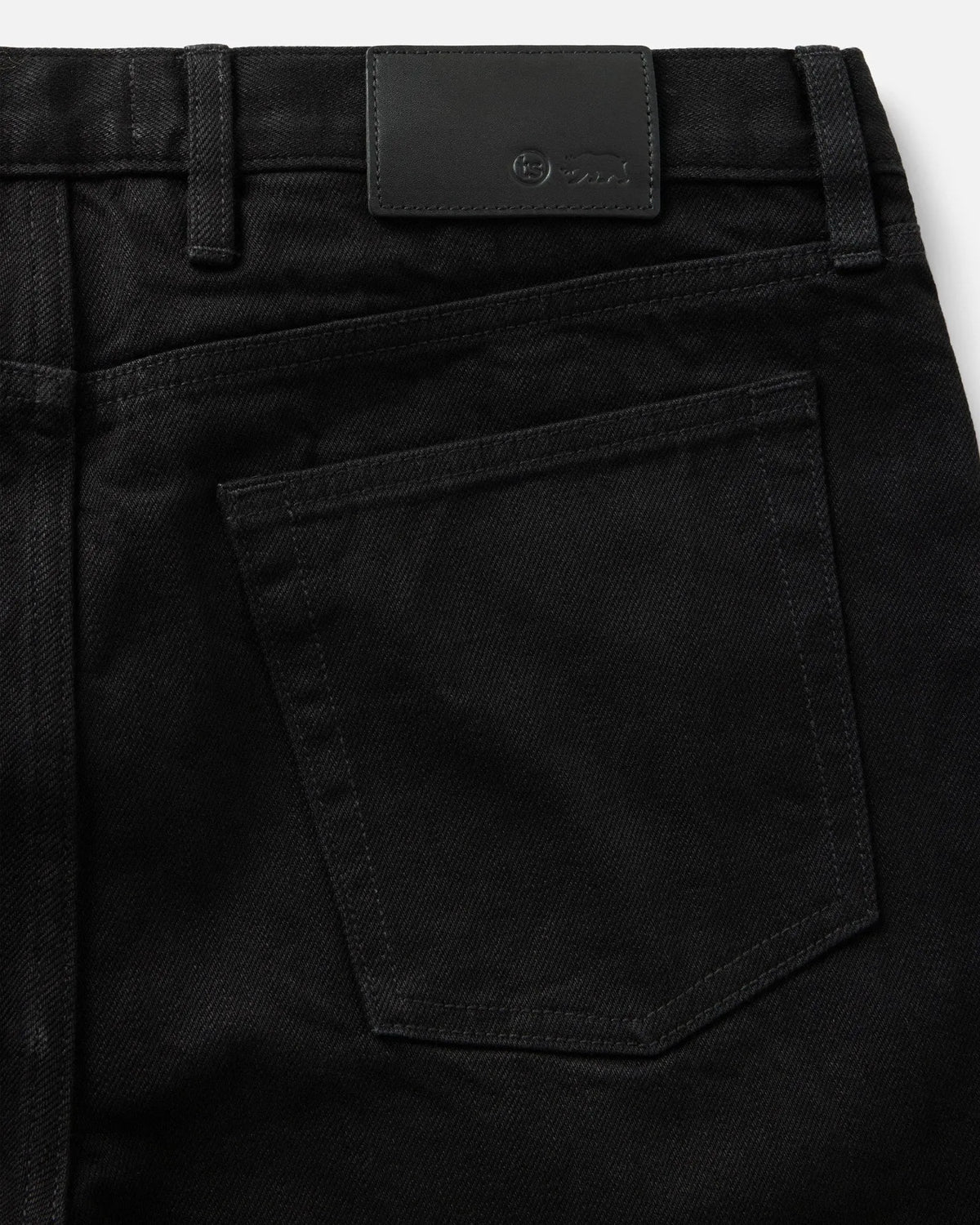 The Straight Jean in Rinsed Black Organic Selvedge