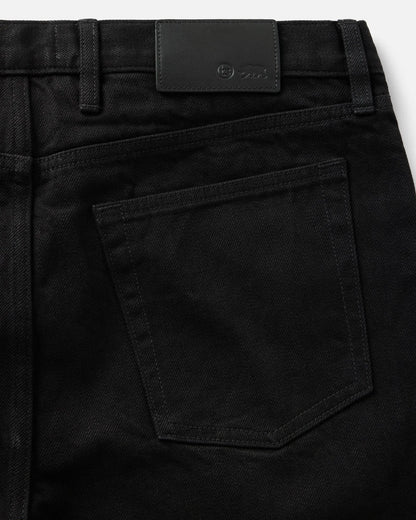 The Straight Jean in Rinsed Black Organic Selvedge