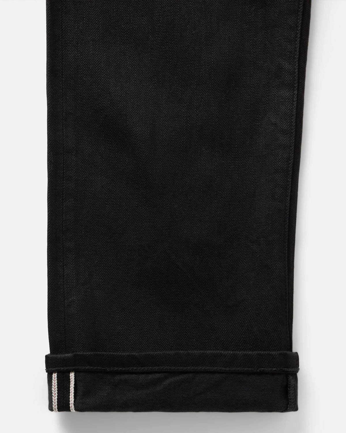 The Straight Jean in Rinsed Black Organic Selvedge