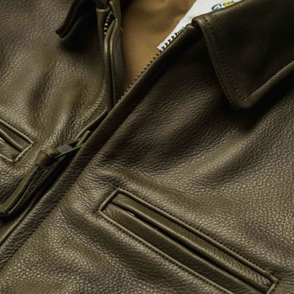 The Moto Jacket in Loden Steerhide