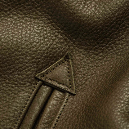 The Moto Jacket in Loden Steerhide
