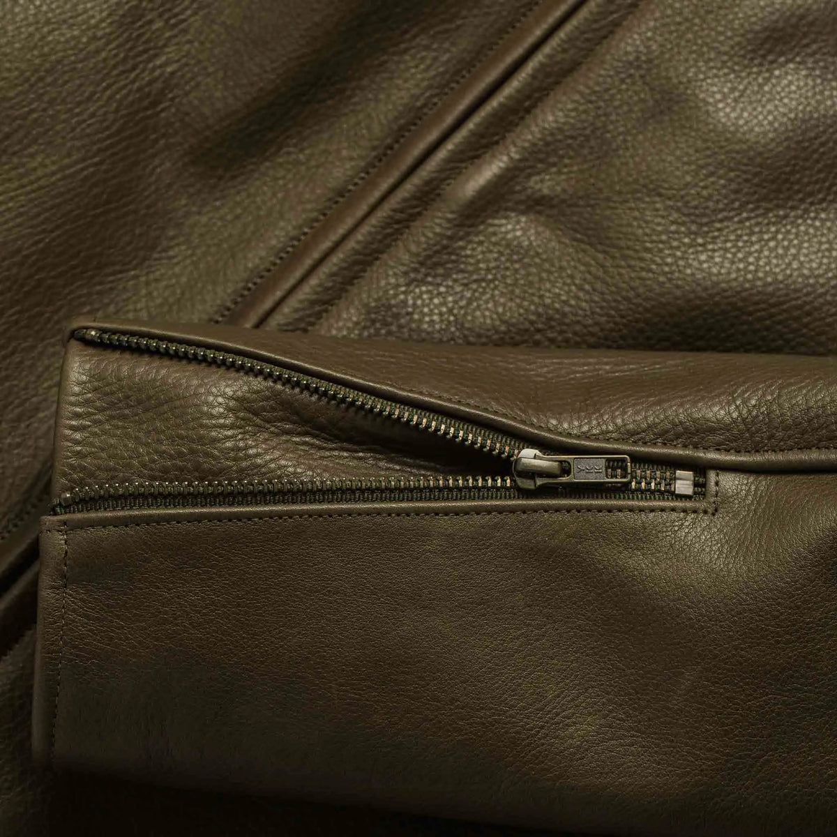The Moto Jacket in Loden Steerhide