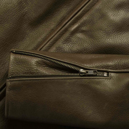 The Moto Jacket in Loden Steerhide