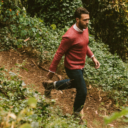 The Summit Sweater in Red
