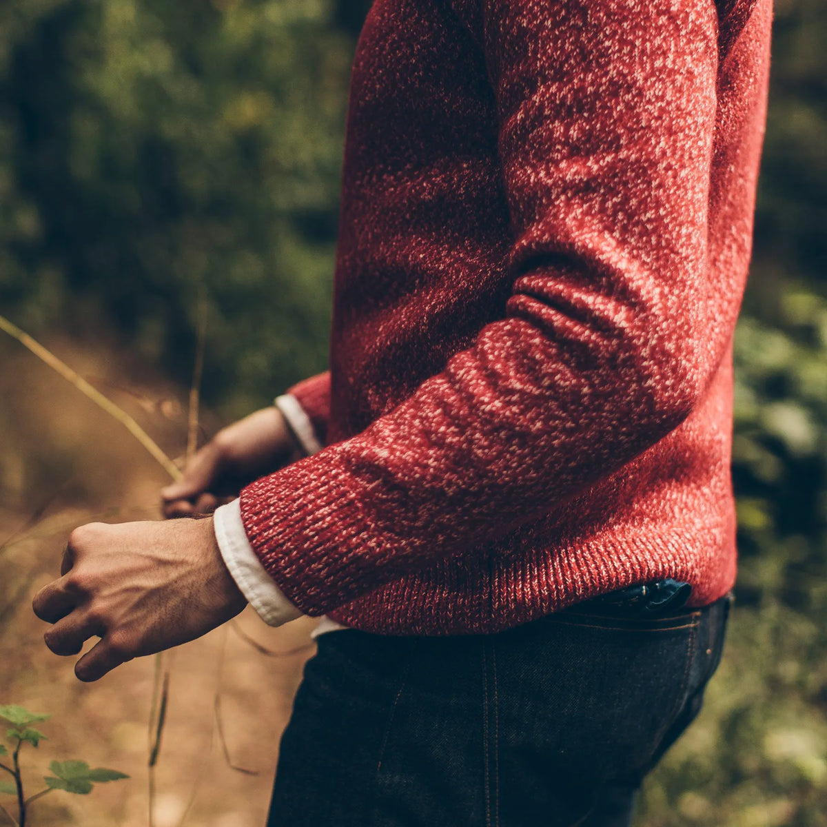 The Summit Sweater in Red