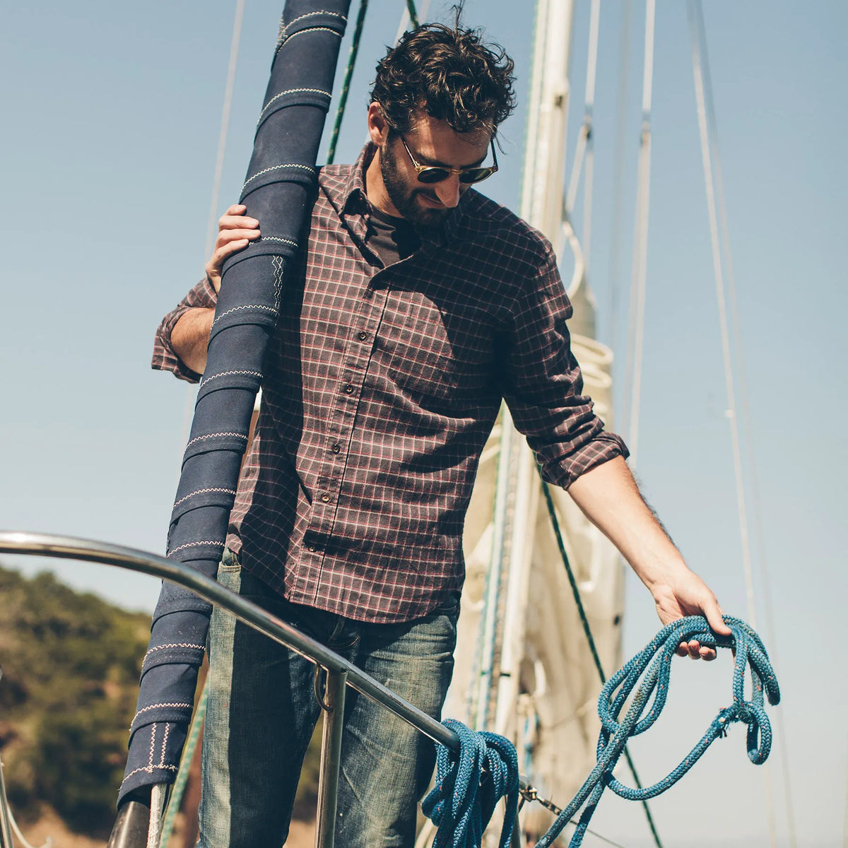 The Jack in Brushed Taupe Plaid Flannel