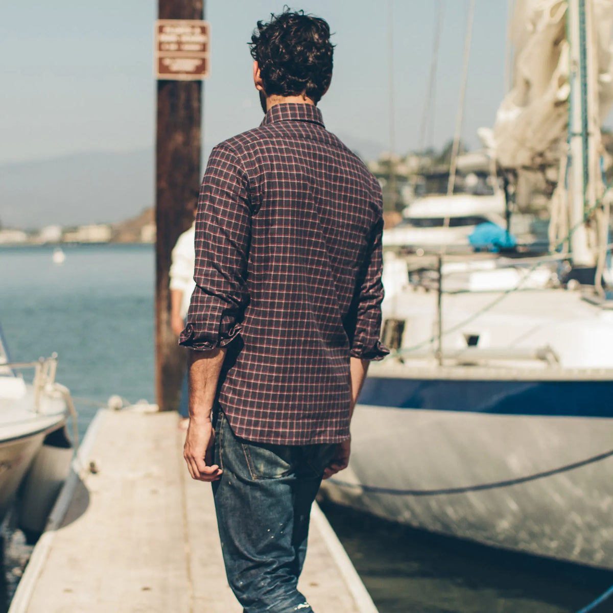 The Jack in Brushed Taupe Plaid Flannel