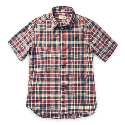 The Short Sleeve California in Red Madras