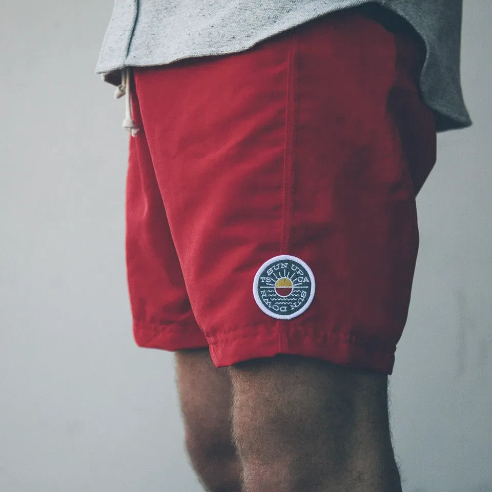 Red Sun Up Swim Trunk