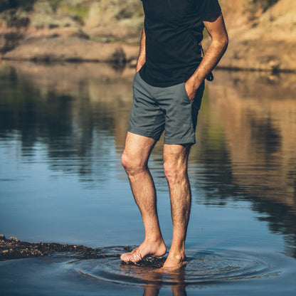The Travel Short in Charcoal
