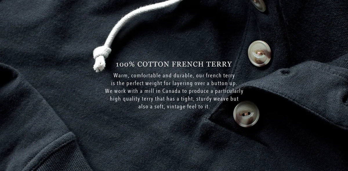 The Charcoal 3 Button Hooded Sweatshirt