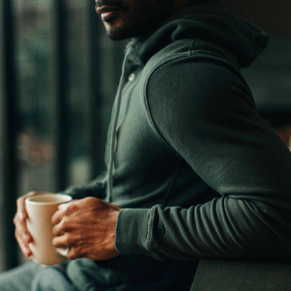 The Fillmore Snap Hoodie in Deep Sea Terry