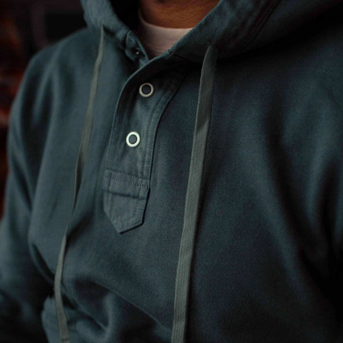 The Fillmore Snap Hoodie in Deep Sea Terry