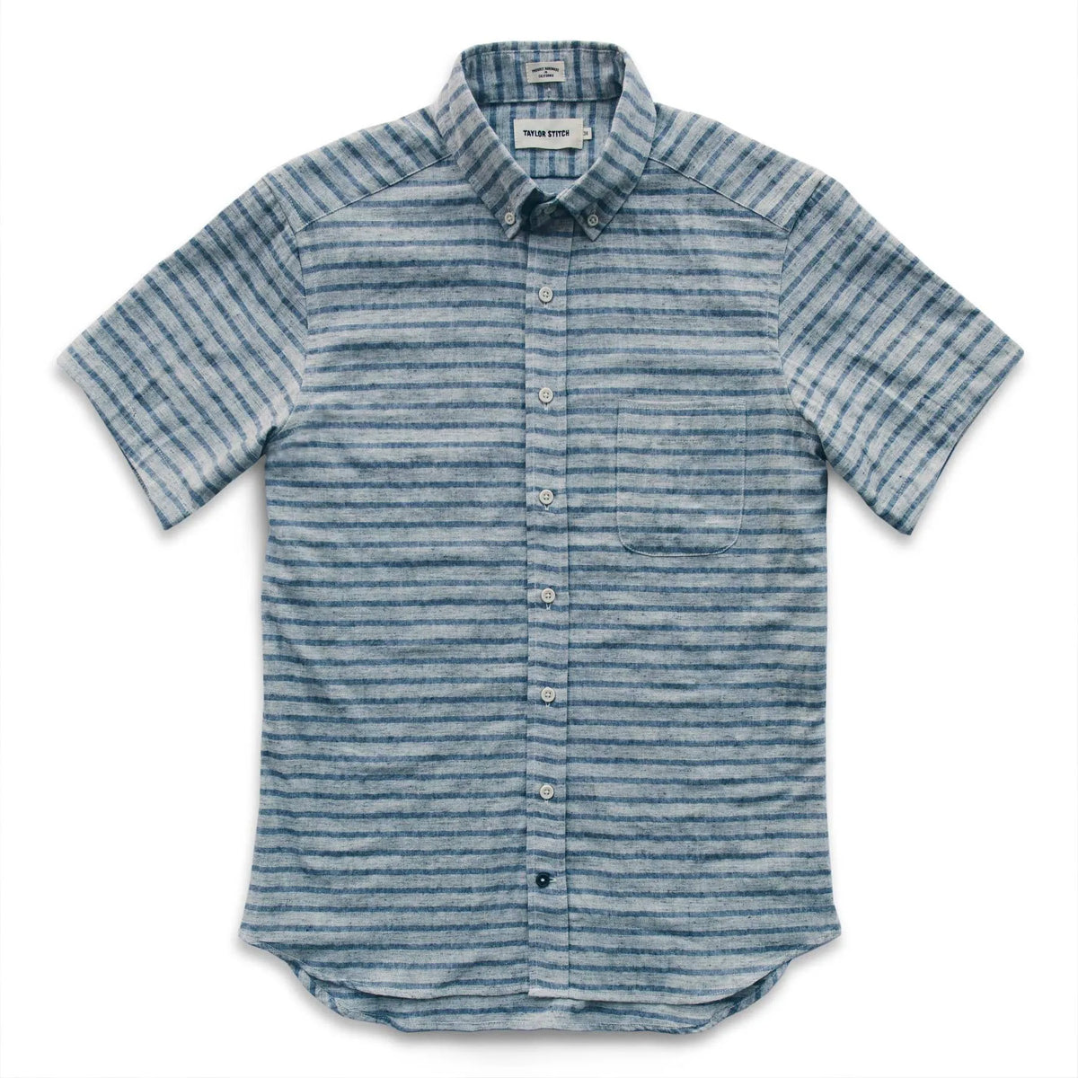 The Short Sleeve Jack in Grey & Navy Stripe
