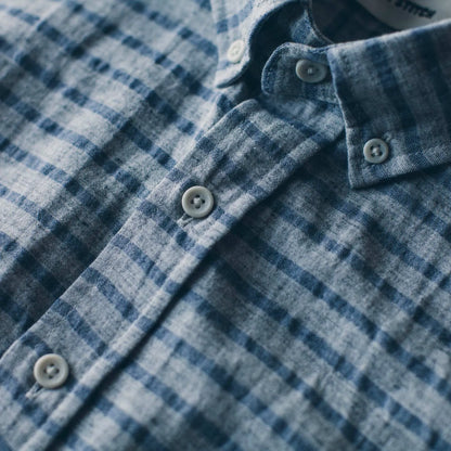 The Short Sleeve Jack in Grey & Navy Stripe