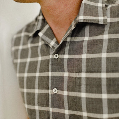 The Short Sleeve Hawthorne in Espresso Plaid
