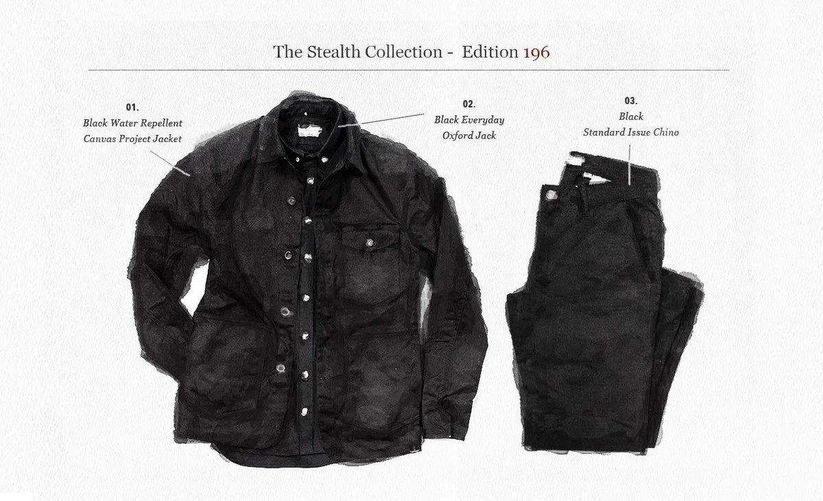 The Project Jacket in Black Water Repellent Canvas