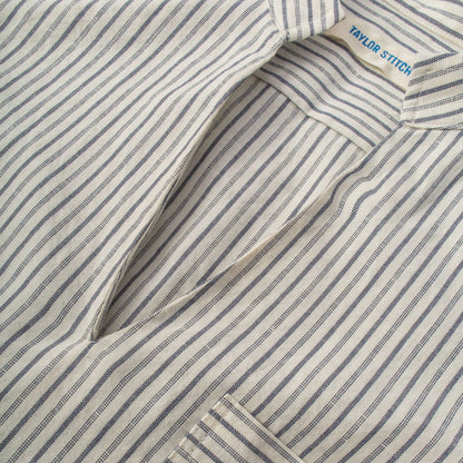 The Edie Popover in French Ticking Stripe