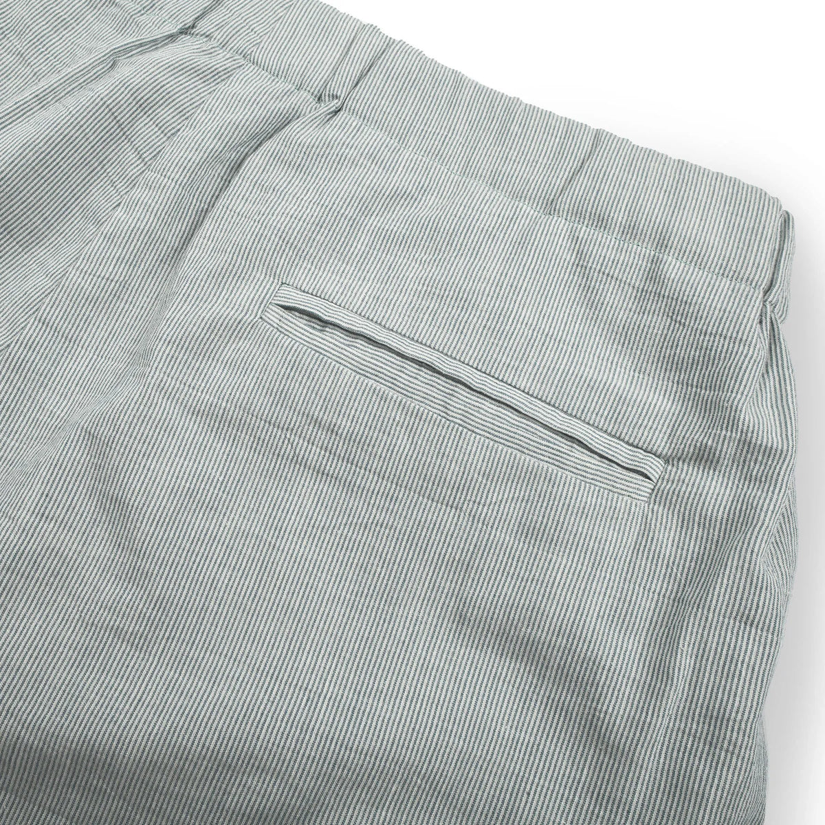 The Isla Pant in Seafoam Striped Cotton