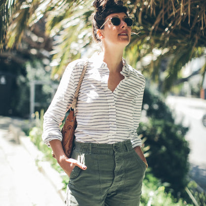 The Katherine in Indigo Stripe