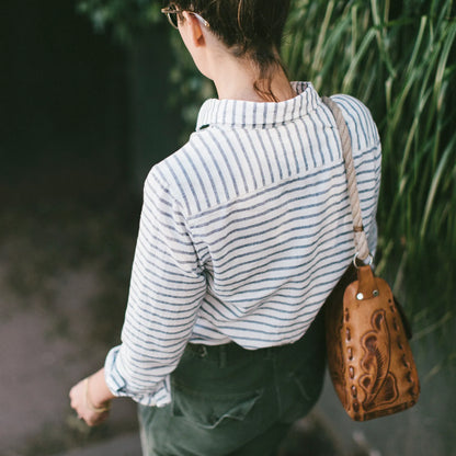 The Katherine in Indigo Stripe