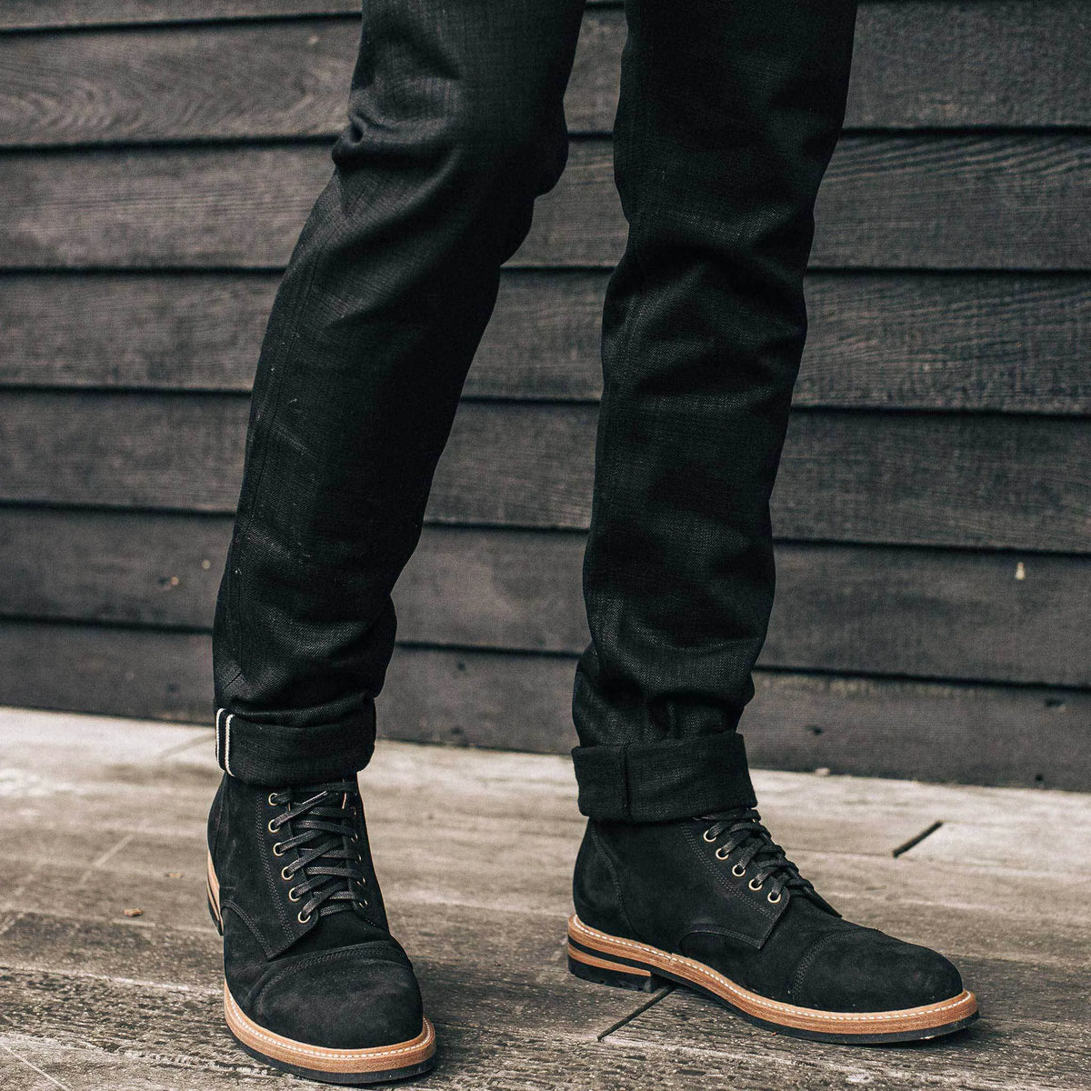 The Slim Jean in Black Selvage