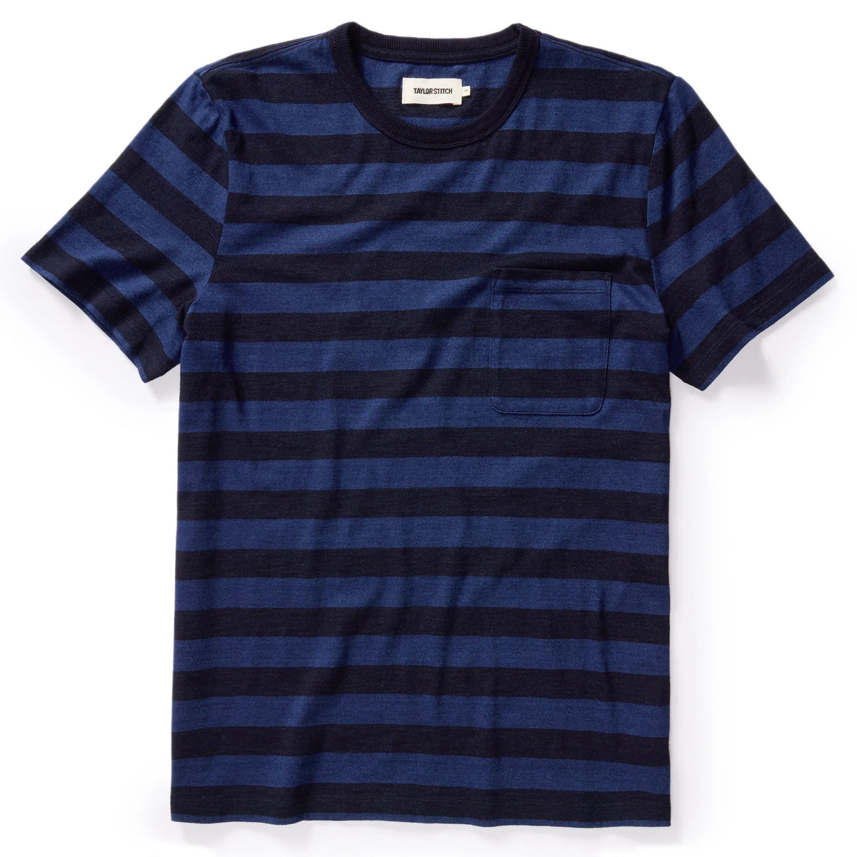 The Organic Cotton Tee in Indigo Yarn Dye Stripe