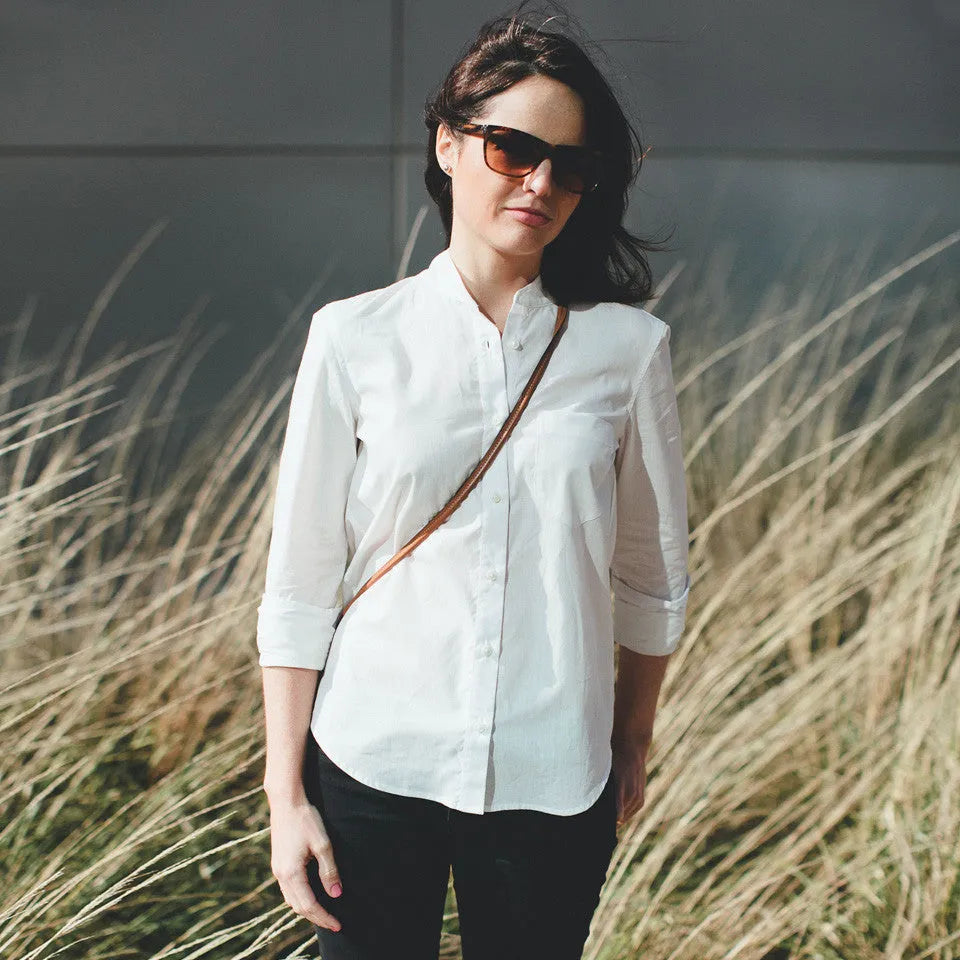 The Caroline in White Chambray