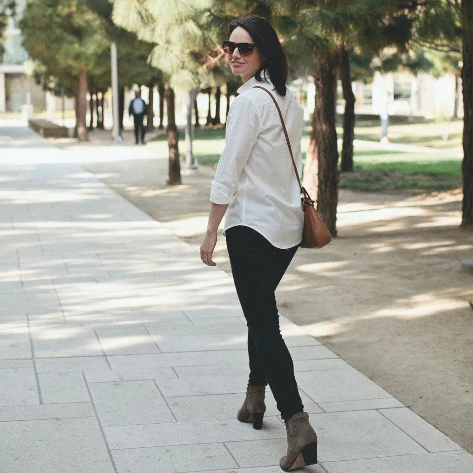The Caroline in White Chambray