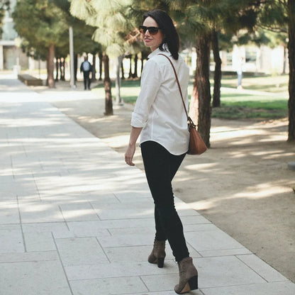 The Caroline in White Chambray