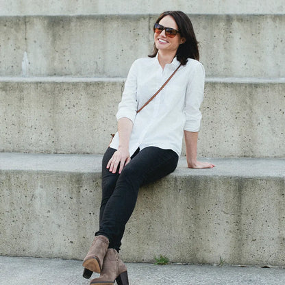 The Caroline in White Chambray