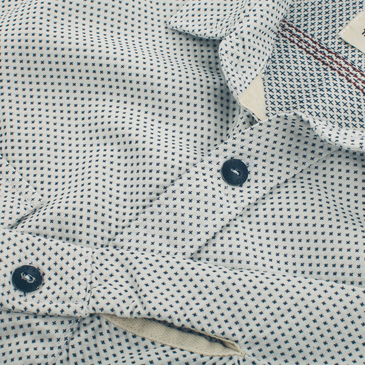 The Utility Shirt in Natural Cross Jacquard