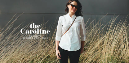 The Caroline in White Chambray