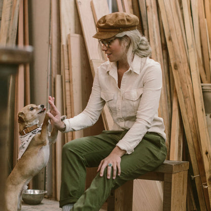 The Andie Shirt in Natural Corded Denim