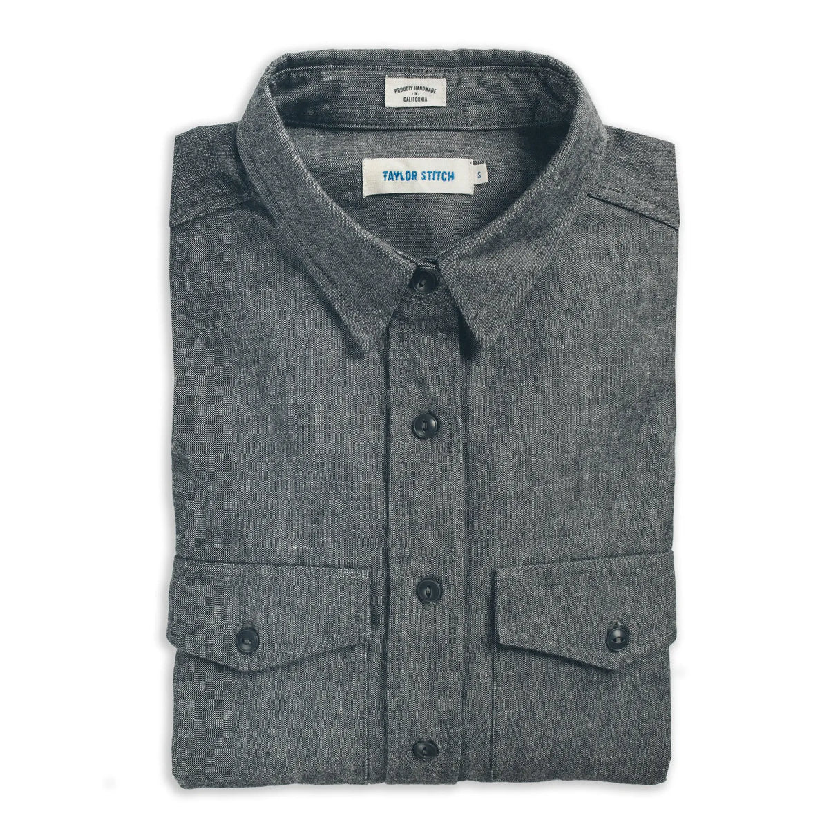 The Studio Shirt in Charcoal Everyday Chambray