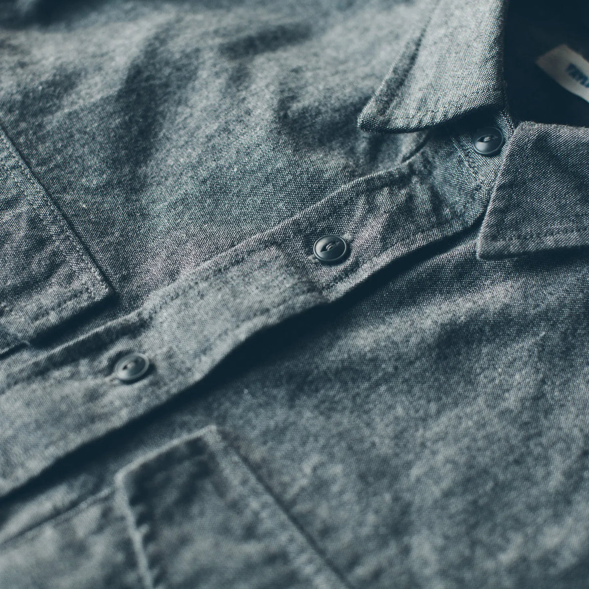 The Studio Shirt in Charcoal Everyday Chambray