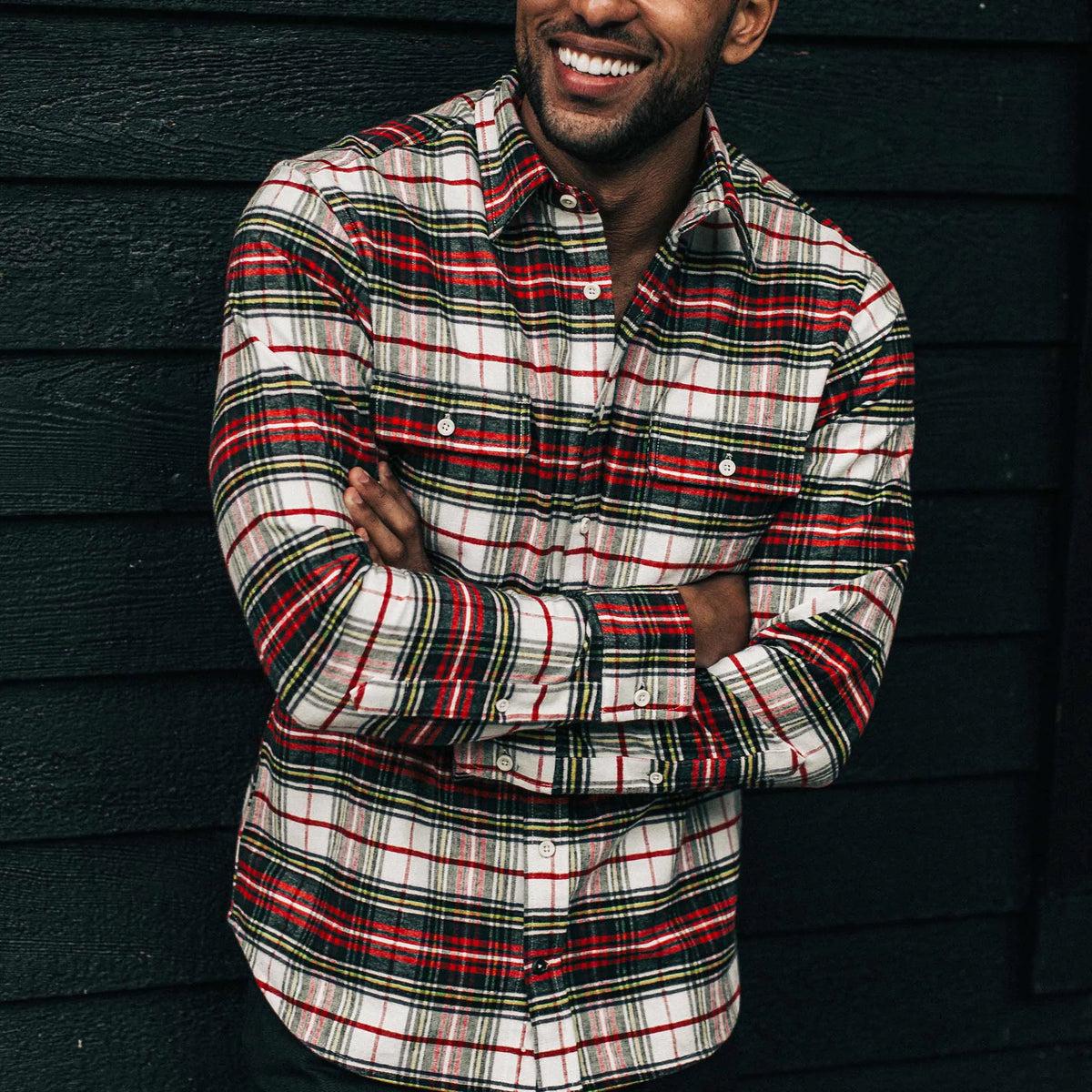 The Yosemite Shirt in White Tartan