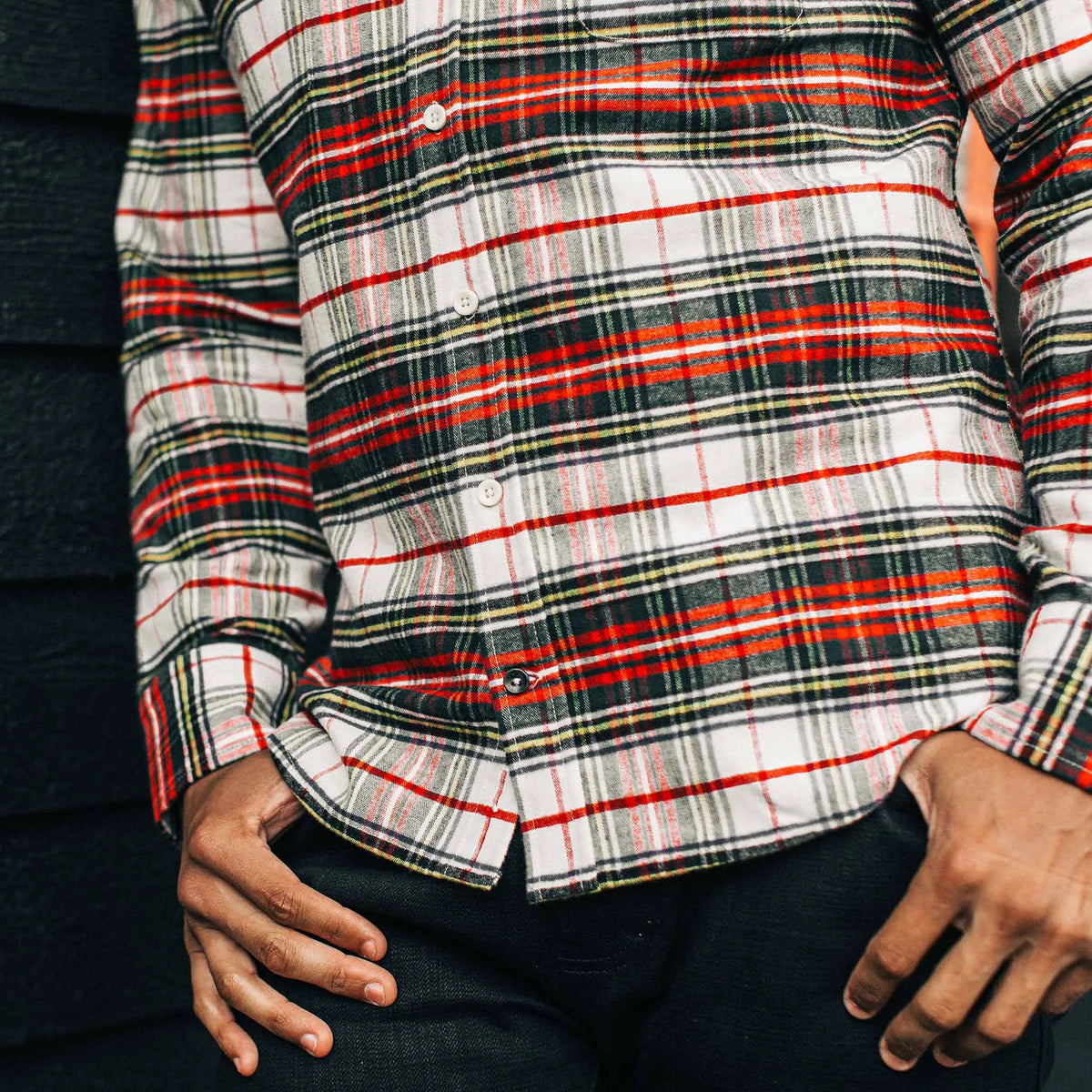 The Yosemite Shirt in White Tartan