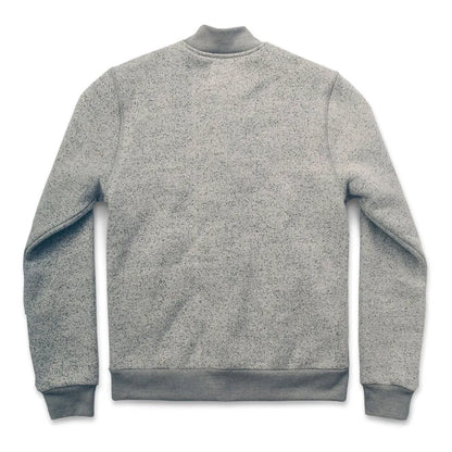 The Bomber in White Fleck Fleece