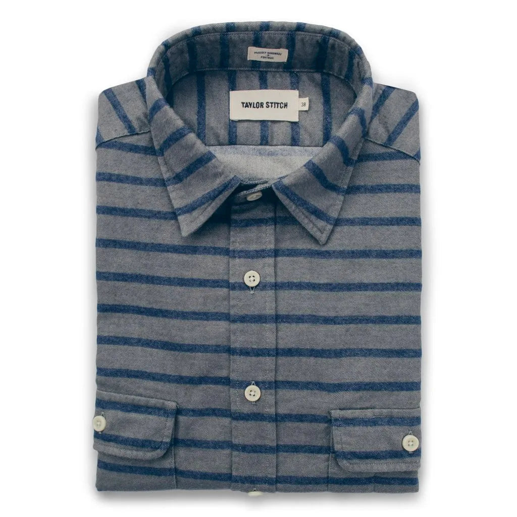 The California in Ash & Navy Stripe