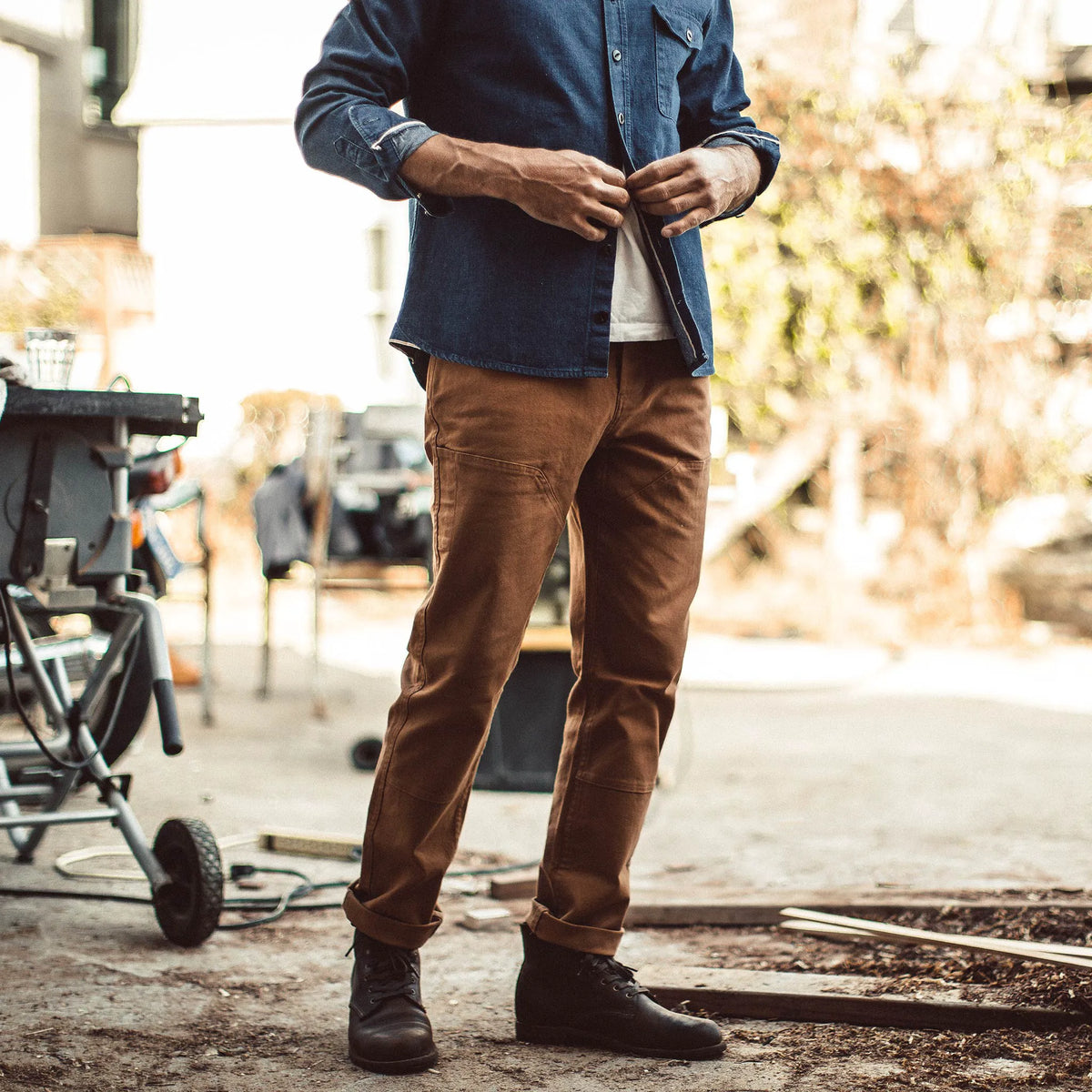 The Chore Pant in Washed Camel