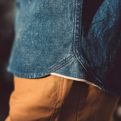 The Cash Shirt in Washed Selvage Denim