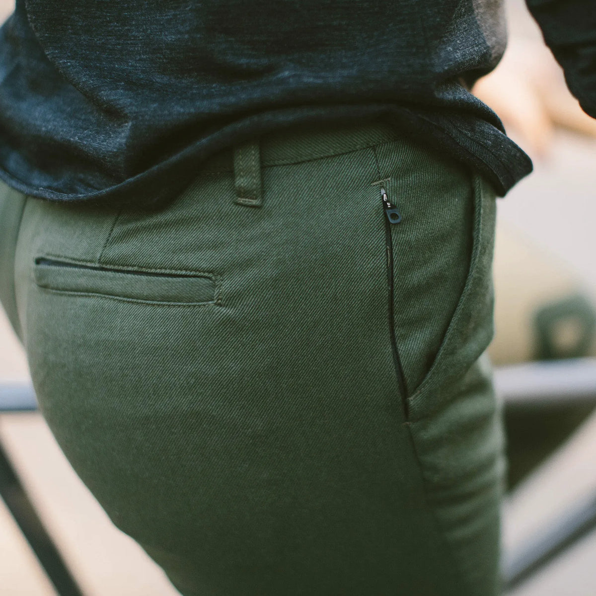 The Civic Chino in Olive Merino 4S