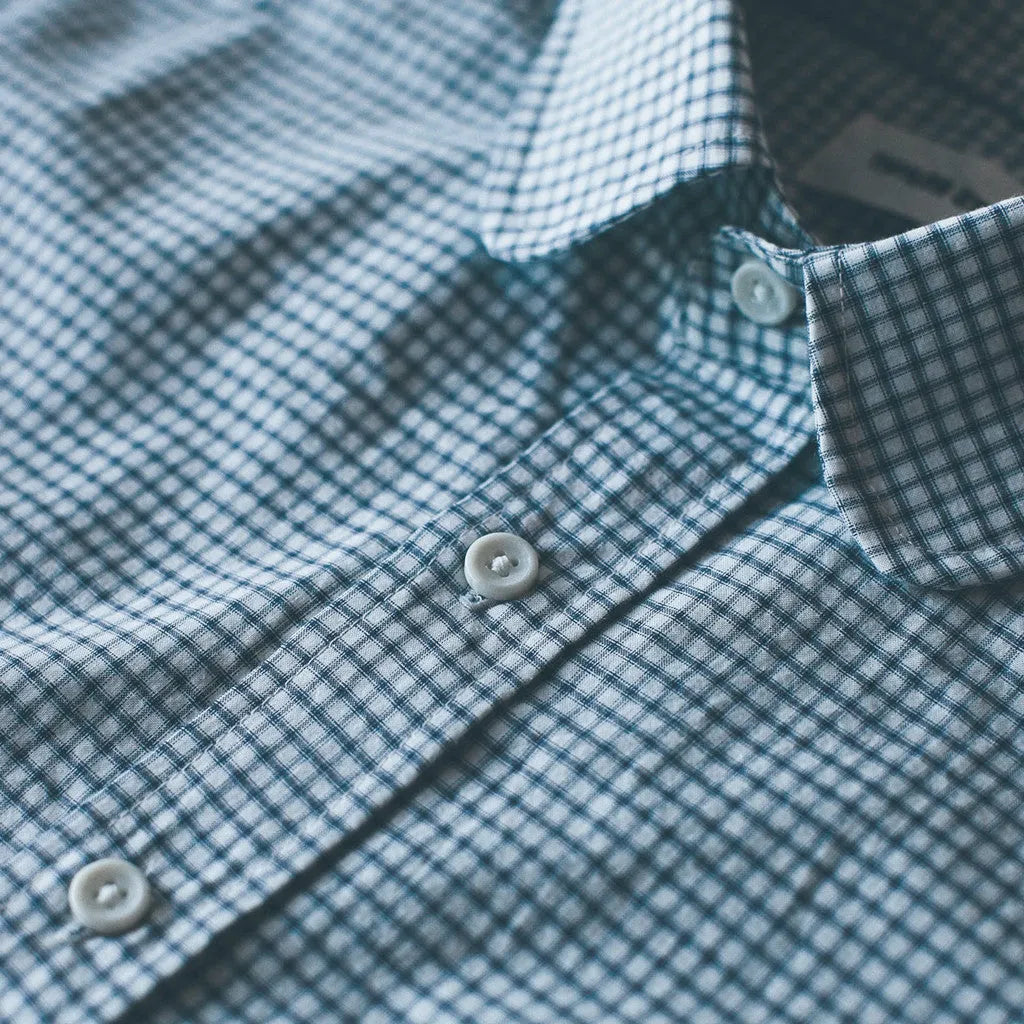 Antique Navy Check Club Collar